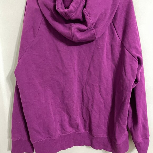 Women's Size XL Purple Hoodie Loose Sweatshirt W/ White & Silver Lettering Excel - Picture 4 of 14